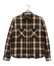 NEIGHBORHOOD（ネイバーフッド）の古着「ネルシャツ」｜オレンジ×ブラック