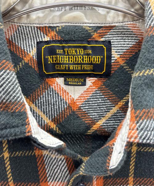 NEIGHBORHOOD（ネイバーフッド）NEIGHBORHOOD (ネイバーフッド) ネルシャツ オレンジ×ブラック サイズ:Mの古着・服飾アイテム