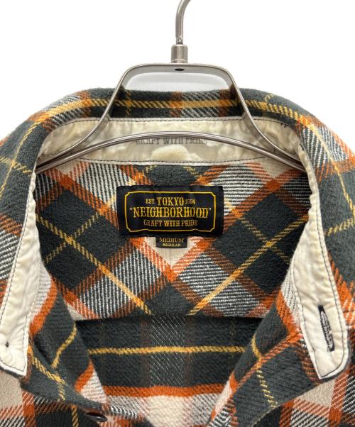 NEIGHBORHOOD（ネイバーフッド）NEIGHBORHOOD (ネイバーフッド) ネルシャツ オレンジ×ブラック サイズ:Mの古着・服飾アイテム