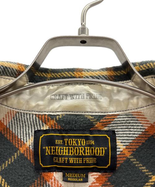 NEIGHBORHOOD（ネイバーフッド）NEIGHBORHOOD (ネイバーフッド) ネルシャツ オレンジ×ブラック サイズ:Mの古着・服飾アイテム