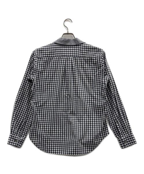 BLACK COMME des GARCONS（ブラックコムデギャルソン）BLACK COMME des GARCONS (ブラックコムデギャルソン) 丸襟ラウンドカラーシャツ ブラック×ホワイト サイズ:Sの古着・服飾アイテム