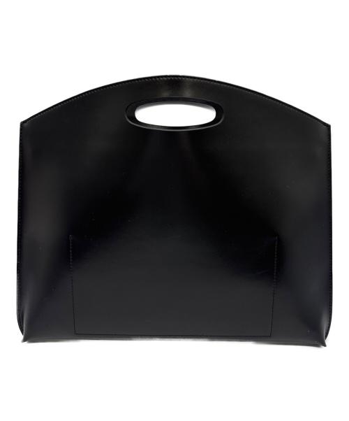 PELULU.TOKYO（ペルル トウキョウ）PELULU.TOKYO (ペルル トウキョウ) フラットミニマルレザーバッグ ブラックの古着・服飾アイテム