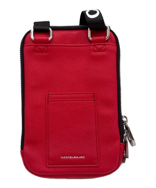 CASTELBAJAC（カステルバジャック）CASTELBAJAC (カステルバジャック) スマホショルダーバッグ レッドの古着・服飾アイテム