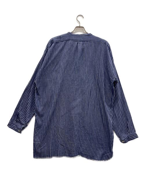 NOBLAND（ノーブランド）NOBLAND (ノーブランド) フィッシャーマンシャツ ブルー×ホワイト サイズ:不明の古着・服飾アイテム