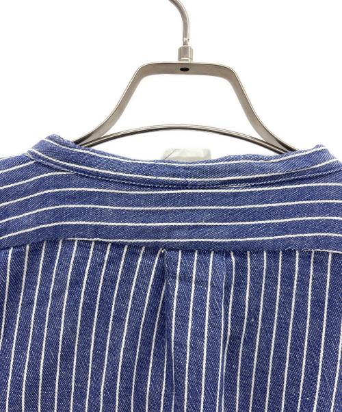 NOBLAND（ノーブランド）NOBLAND (ノーブランド) フィッシャーマンシャツ ブルー×ホワイト サイズ:不明の古着・服飾アイテム