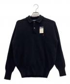 POLO BY RALPH LAURENポロ バイ ラルフローレン）の古着「ウールニットポロシャツ」｜ブラック