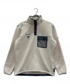 MAMMUTマムート）の古着「Moonstone Hybrid ML Pull AF」｜ホワイト×グレー