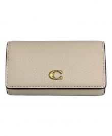 COACH（コーチ）の古着「エッセンシャル 6 リング キー ケース」｜ホワイト