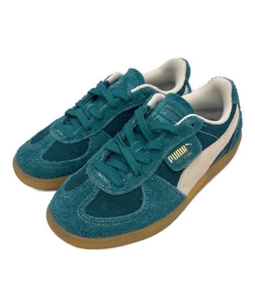 PUMA（プーマ）PUMA (プーマ) PALERMO VINTAGE グリーン×ホワイト サイズ:24.5の古着・服飾アイテム