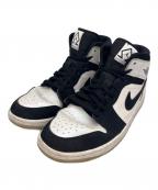 NIKEナイキ）の古着「AIR JORDAN1 Mid」｜ブラック×ホワイト