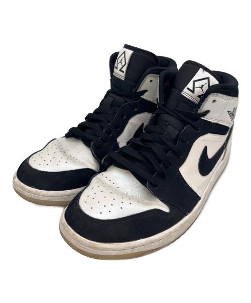 NIKE（ナイキ）NIKE (ナイキ) AIR JORDAN1 Mid ブラック×ホワイト サイズ:27の古着・服飾アイテム