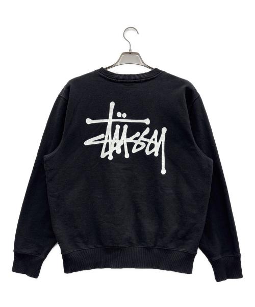 stussy（ステューシー）stussy (ステューシー) クルーネックスウェット ブラック サイズ:Mの古着・服飾アイテム