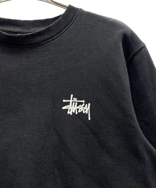 stussy（ステューシー）stussy (ステューシー) クルーネックスウェット ブラック サイズ:Mの古着・服飾アイテム