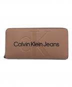 Calvin Klein Jeansカルバンクラインジーンズ）の古着「ラウンドファスナー財布」｜ベージュ