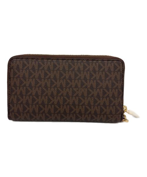 MICHAEL KORS（マイケルコース）MICHAEL KORS (マイケルコース) ラウンドファスナー財布 ブラウンの古着・服飾アイテム