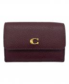 COACHコーチ）の古着「ミニトライフォールド ウォレット」｜ブラウン