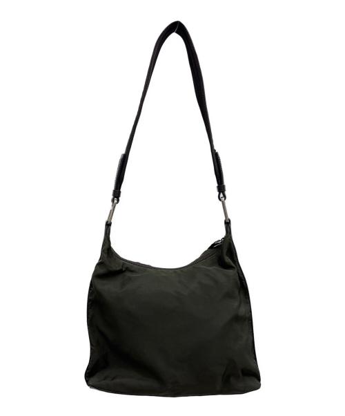 PRADA（プラダ）PRADA (プラダ) トートバッグ グリーン×ブラウンの古着・服飾アイテム