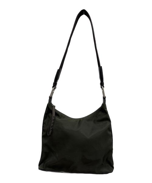 PRADA（プラダ）PRADA (プラダ) トートバッグ グリーン×ブラウンの古着・服飾アイテム