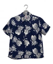 Duke Kahanamoku（デュークカハナモク）の古着「アロハシャツ」｜ネイビー×ホワイト