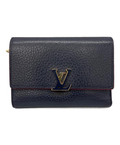 LOUIS VUITTON（ルイ ヴィトン）LOUIS VUITTON (ルイ ヴィトン) 3つ折り財布 ネイビーの古着・服飾アイテム