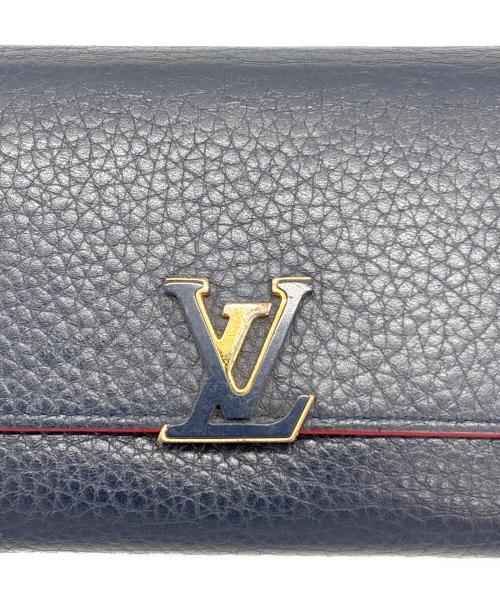 LOUIS VUITTON（ルイ ヴィトン）LOUIS VUITTON (ルイ ヴィトン) 3つ折り財布 ネイビーの古着・服飾アイテム