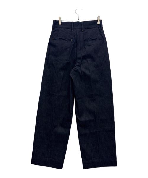 BONBON（ボンボン）BONBON (ボンボン) ワイドタックデニムパンツ ネイビー サイズ:Lの古着・服飾アイテム