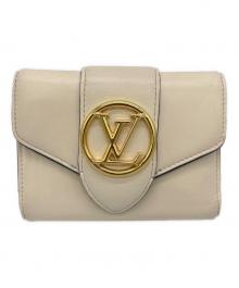 LOUIS VUITTON（ルイ ヴィトン）の古着「3つ折り財布」｜ホワイト×スカイブルー