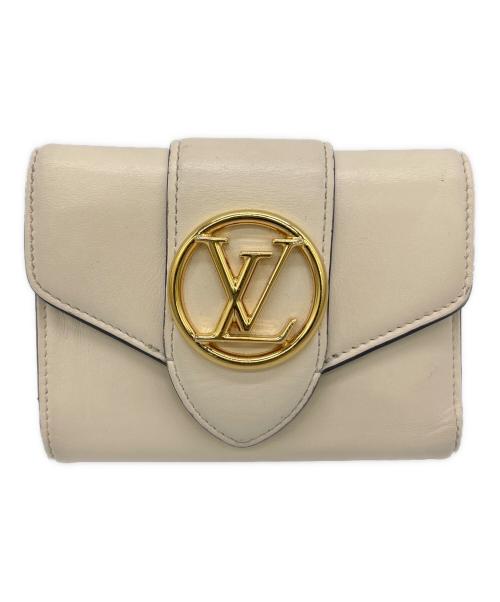 LOUIS VUITTON（ルイ ヴィトン）LOUIS VUITTON (ルイ ヴィトン) 3つ折り財布 ホワイト×スカイブルーの古着・服飾アイテム