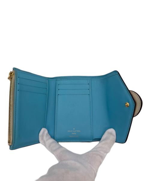 LOUIS VUITTON（ルイ ヴィトン）LOUIS VUITTON (ルイ ヴィトン) 3つ折り財布 ホワイト×スカイブルーの古着・服飾アイテム