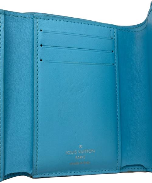 LOUIS VUITTON（ルイ ヴィトン）LOUIS VUITTON (ルイ ヴィトン) 3つ折り財布 ホワイト×スカイブルーの古着・服飾アイテム