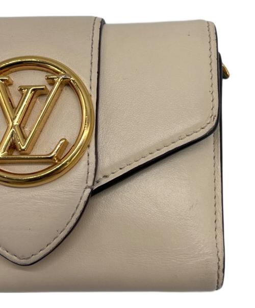LOUIS VUITTON（ルイ ヴィトン）LOUIS VUITTON (ルイ ヴィトン) 3つ折り財布 ホワイト×スカイブルーの古着・服飾アイテム