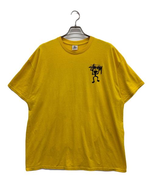 stussy（ステューシー）stussy (ステューシー) シャドーマンプリントTシャツ イエロー サイズ:XLの古着・服飾アイテム