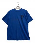 stussyステューシー）の古着「シャドーマンプリントTシャツ」｜ブルー