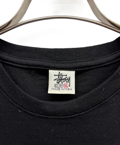 stussy（ステューシー）stussy (ステューシー) ロゴプリントTシャツ ブラック サイズ:XLの古着・服飾アイテム