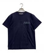 muta MARINE×acanthusムータマリン×アカンサス）の古着「レザーポケットTシャツ」｜ネイビー