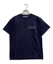 muta MARINE×acanthus（ムータマリン×アカンサス）の古着「レザーポケットTシャツ」｜ネイビー