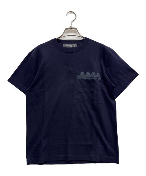 muta MARINE（ムータマリン）muta MARINE (ムータマリン) acanthus (アカンサス) レザーポケットTシャツ ネイビー サイズ:Sの古着・服飾アイテム