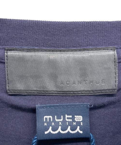 muta MARINE（ムータマリン）muta MARINE (ムータマリン) acanthus (アカンサス) レザーポケットTシャツ ネイビー サイズ:Sの古着・服飾アイテム