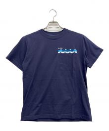 muta MARINE×acanthus（ムータマリン×アカンサス）の古着「レザーポケットTシャツ」｜ネイビー