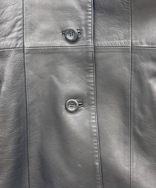ITALY MODE（-）ITALY MODE (-) レザーコート ブラック サイズ:55の古着・服飾アイテム