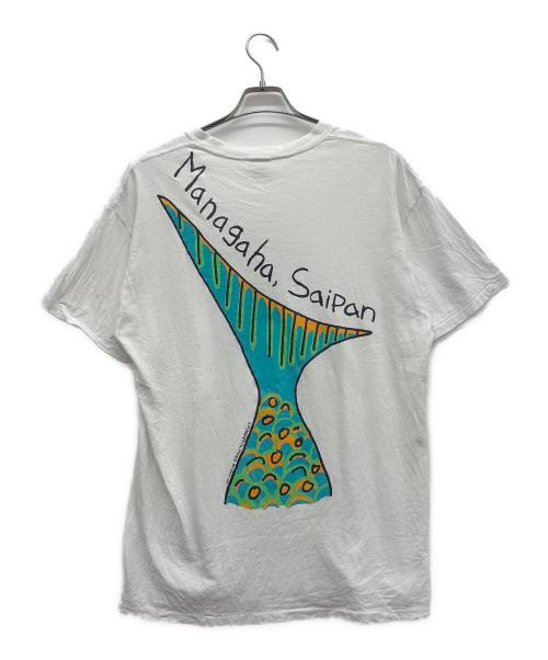 GRAVITY GRAPHICS（グラビティグラフィックス）GRAVITY GRAPHICS (グラビティグラフィックス) プリントTシャツ ホワイト サイズ:Lの古着・服飾アイテム