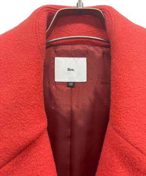 Sov.（ソブ）Sov. (ソブ) ノーカラーコート オレンジ サイズ:38の古着・服飾アイテム