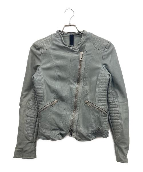 MUSHER（マーシャー）MUSHER (マーシャー) レザージャケット グレー サイズ:03の古着・服飾アイテム