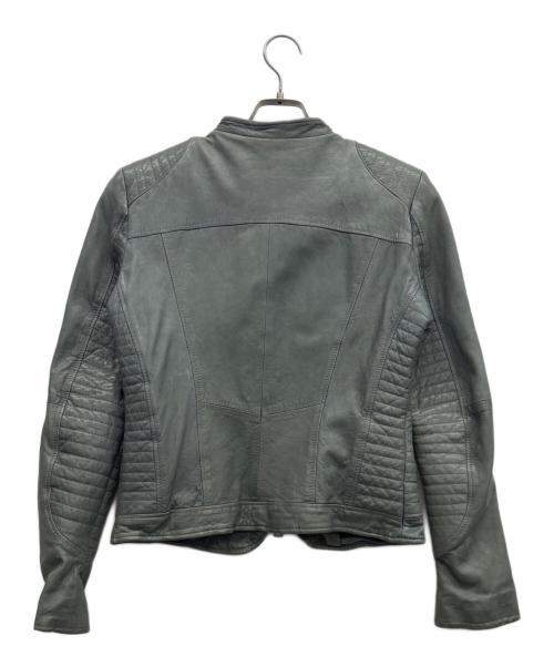 MUSHER（マーシャー）MUSHER (マーシャー) レザージャケット グレー サイズ:03の古着・服飾アイテム