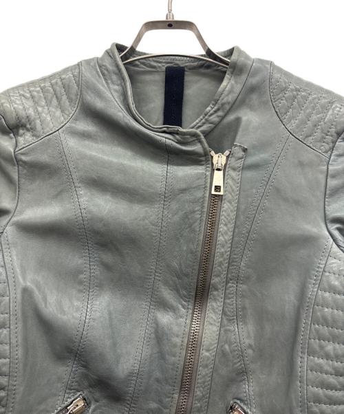 MUSHER（マーシャー）MUSHER (マーシャー) レザージャケット グレー サイズ:03の古着・服飾アイテム