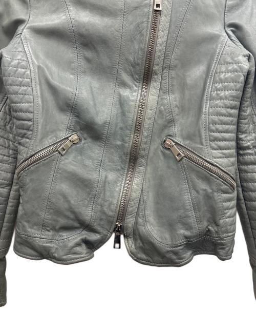 MUSHER（マーシャー）MUSHER (マーシャー) レザージャケット グレー サイズ:03の古着・服飾アイテム