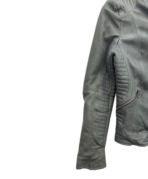 MUSHER（マーシャー）MUSHER (マーシャー) レザージャケット グレー サイズ:03の古着・服飾アイテム