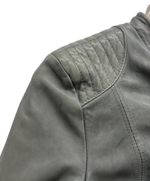 MUSHER（マーシャー）MUSHER (マーシャー) レザージャケット グレー サイズ:03の古着・服飾アイテム