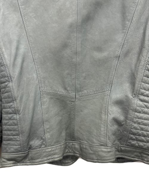 MUSHER（マーシャー）MUSHER (マーシャー) レザージャケット グレー サイズ:03の古着・服飾アイテム