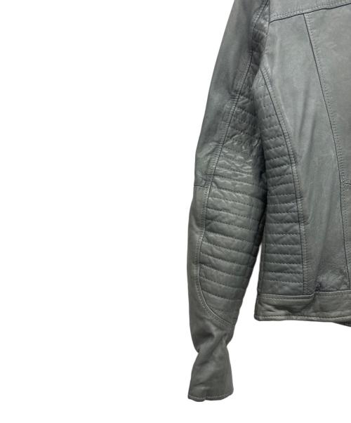 MUSHER（マーシャー）MUSHER (マーシャー) レザージャケット グレー サイズ:03の古着・服飾アイテム